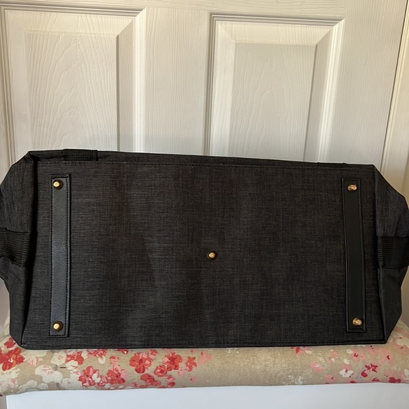 NWT JM Jessica Moore Dark Grey Weekend Tote Bag, Duffel Travel Work Gym School - Picture 8 of 8